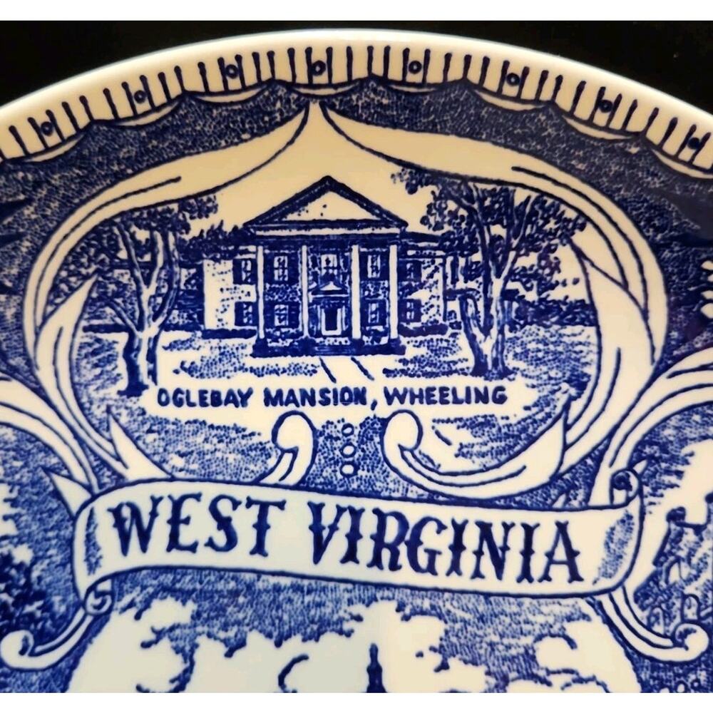 West Virginia The Mountain State Vntg Collectors Plate 9.25" - Picture 2 of 8